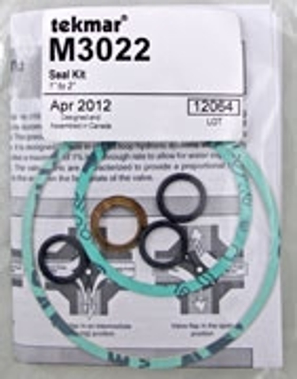 Tekmar M3022 Seal Kit  1" to 2"