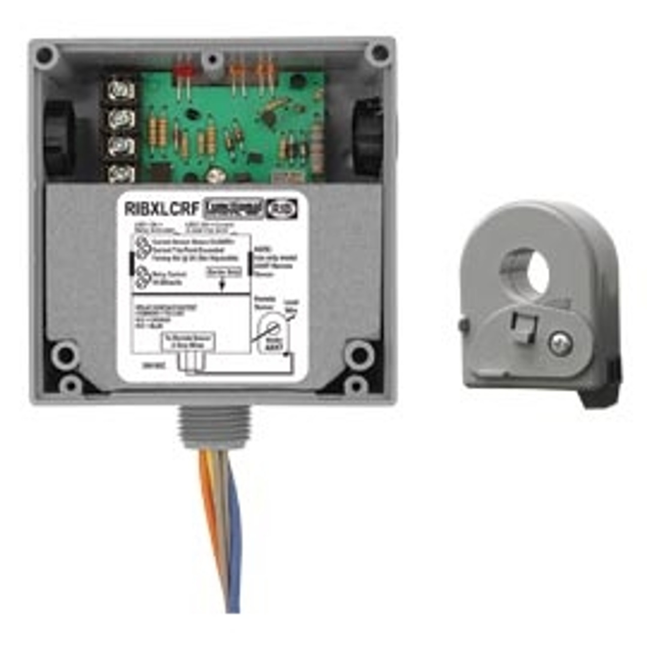FUNCTIONAL DEVICES FUNRIBXLCRF Enclosed Solid-Core AC Sensor Fixed +10Amp SPDT Relay10-30Vac/dc