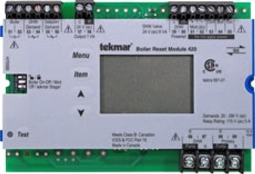 Tekmar 420 Boiler Reset Module One tN4, Boiler, DHW & Setpoint