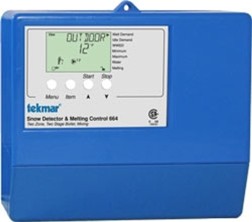 Tekmar 664 Snow Detector & Melting Control Two Zone, Two Stage Boiler & Mixing