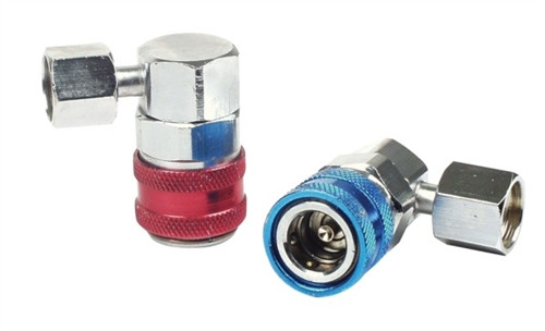 Uniweld 90045 R134a AUTOMATIC SERVICE COUPLER - RED/HIGH (14mm FEMALE)