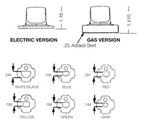 RobertShaw 4590-502 4-WAY KNOB, CHROME, ELEC