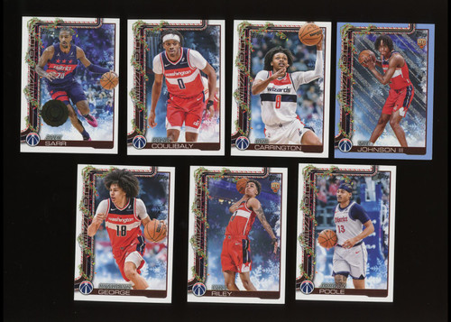 2025 Topps Holiday Basketball Team Set - Washington Wizards - George Sarr Poole