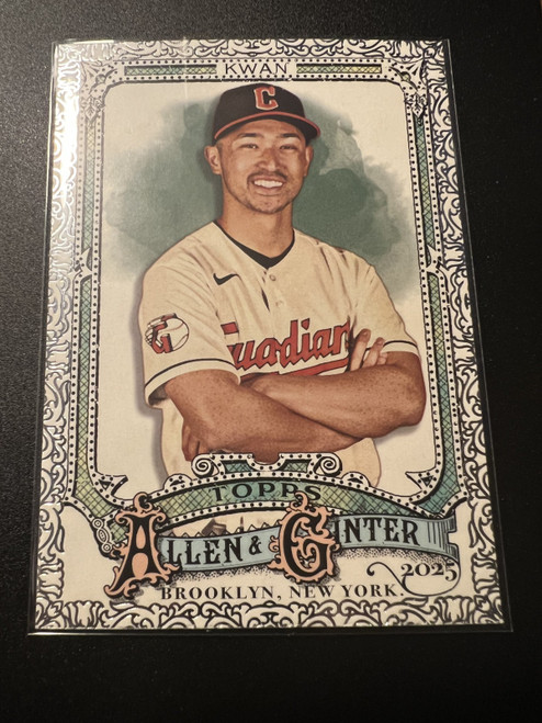 2025 Topps Allen & Ginter Foil Filagree #176 Steven Kwan, Cleveland Guardians
