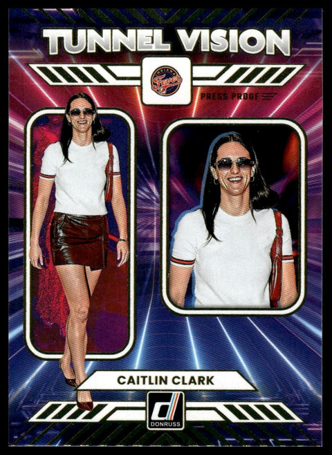 2025 Donruss WNBA #1 Caitlin Clark Tunnel Vision Press Proof