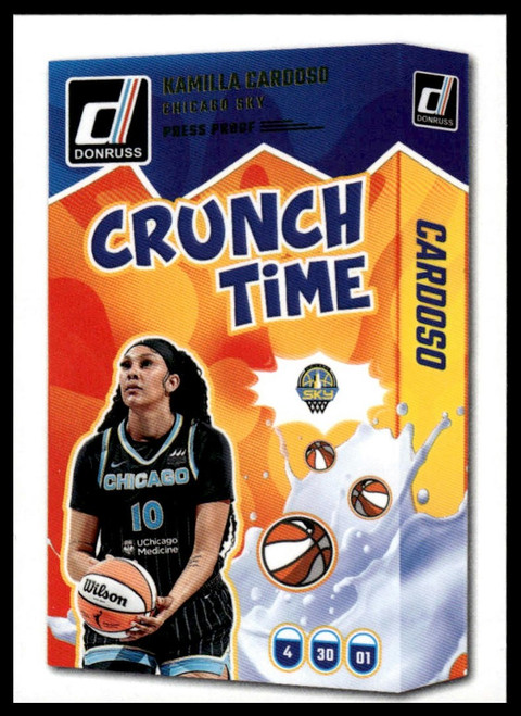 2025 Donruss WNBA #10 Kamilla Cardoso Crunch Time Press Proof