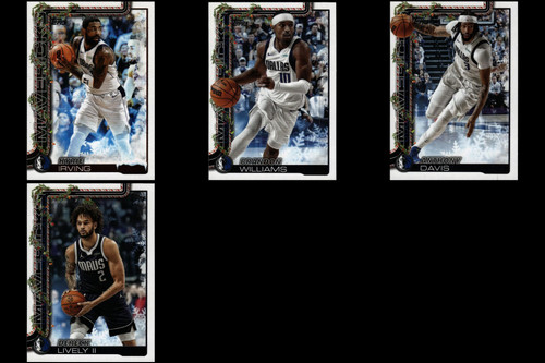 2025 Topps Holiday Basketball - Mavericks 4 Card Lot - Irving, Williams, Davis, 