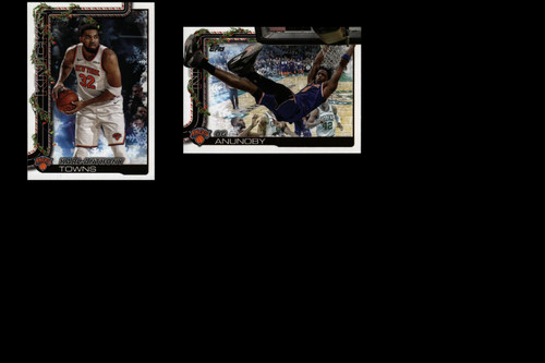 2025 Topps Holiday Basketball - Knicks 2 Card Lot - Towns, Anunoby