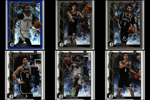 2025 Topps Holiday Basketball - Nets 6 Card Lot - Russell, Thomas, Wilson