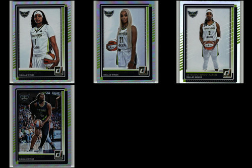 2025 Panini Basketball - Wings/Fever 4 Card Lot - Smith, Carrington, Allen