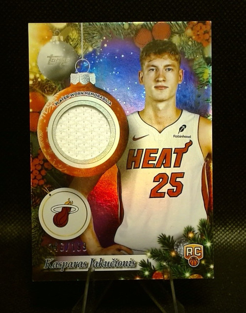 Topps Holliday Basketball Kasparas Jakucionis Player Relic /199