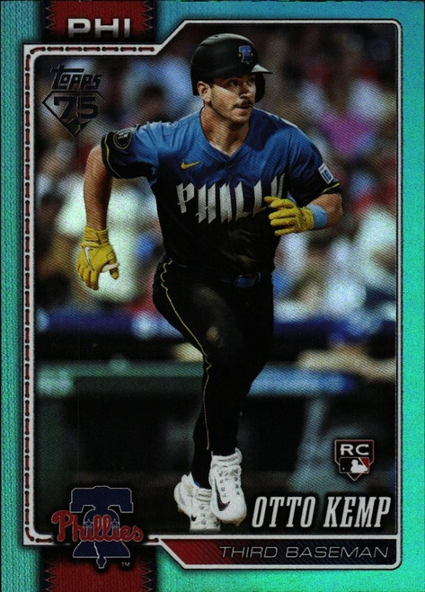 2026 Topps Series 1 #187 Otto Kemp RC Aqua Rainbow Foil SP