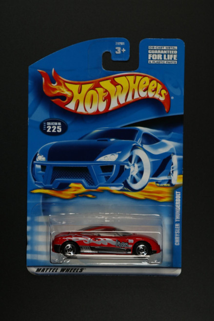 Hot Wheels 2000 Mainline Blue Card # 225 Chrysler Thunderbolt Red