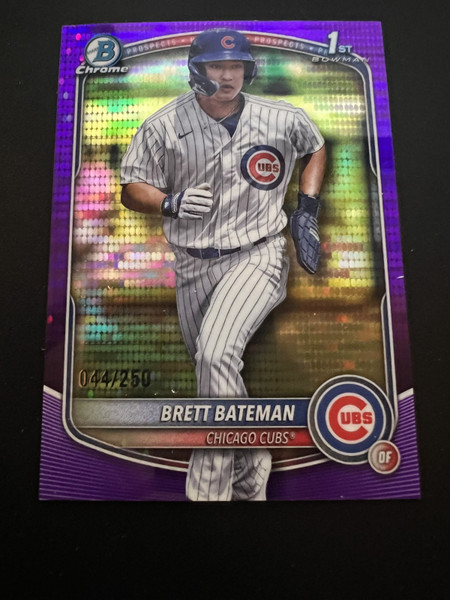 Brett Bateman 2025 BOWMAN CHROME 1st BCP-226 Purple Pulsar Refractor /250
