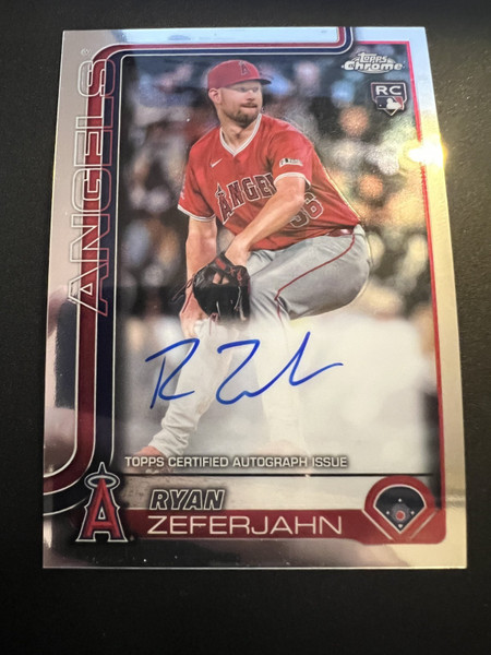 2025 Topps Chrome Ryan Zeferjahn Rookie Auto RC Rookie #RA-RZ Angels