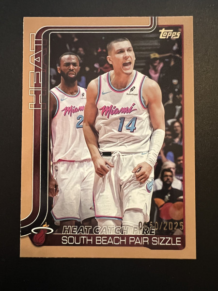 2025-26 Topps Basketball - Heat Catch Fire #284 Hoop Parallel Tyler Herro /2025