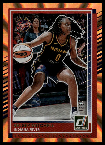 2025 Donruss WNBA #19 Kelsey Mitchell Orange Laser #/199