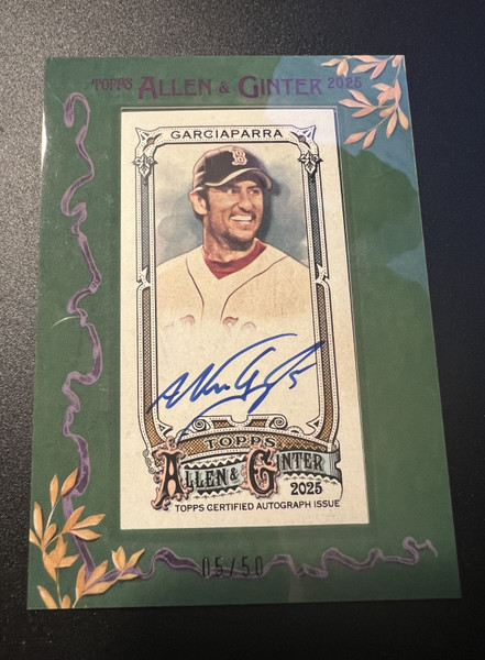 2025 Topps Allen & Ginter Nomar Garciaparra  Mini Auto /50 