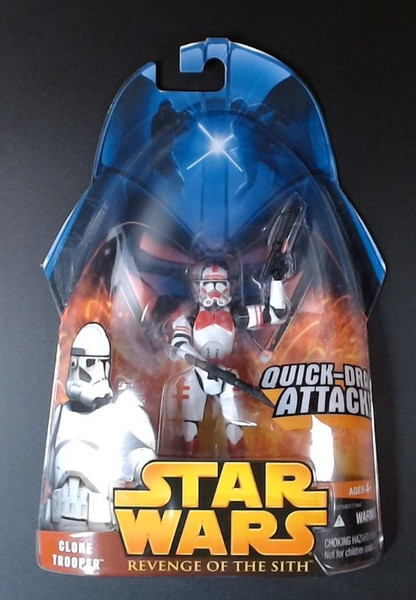 Hasbro Star Wars - Clone Trooper - Revenge of the Sith Quick-Draw Attack NOC