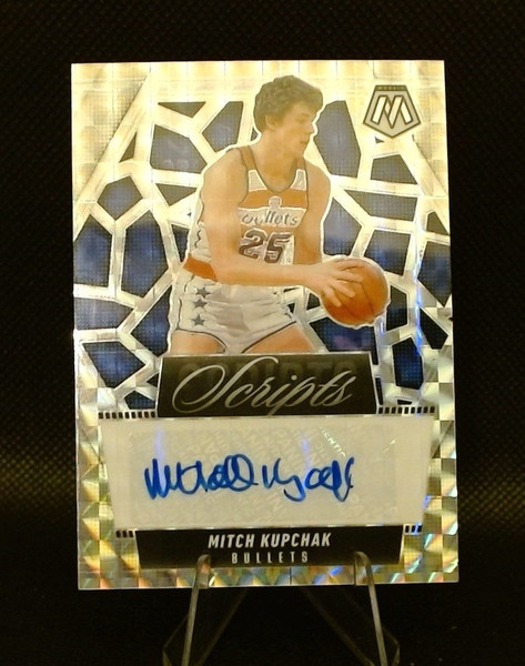 2024-25 Mosaic Basketball Mitch Kupchak Scripts Silver Prizm Auto