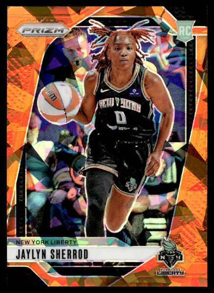 2024 Panini Prizm WNBA #33 Jaylyn Sherrod Ice Orange Prizms