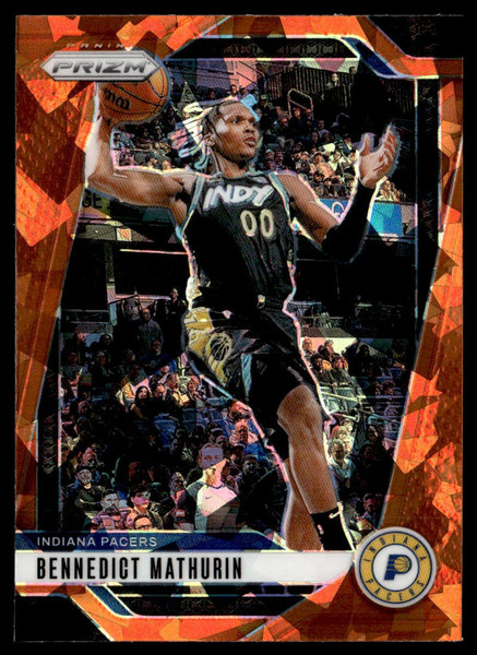 2024-25 Panini Prizm #40 Bennedict Mathurin Prizms Orange Ice