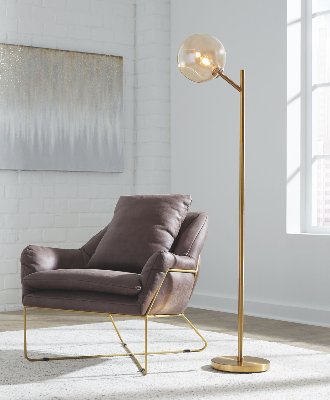 Staggered glass clearance floor lamp