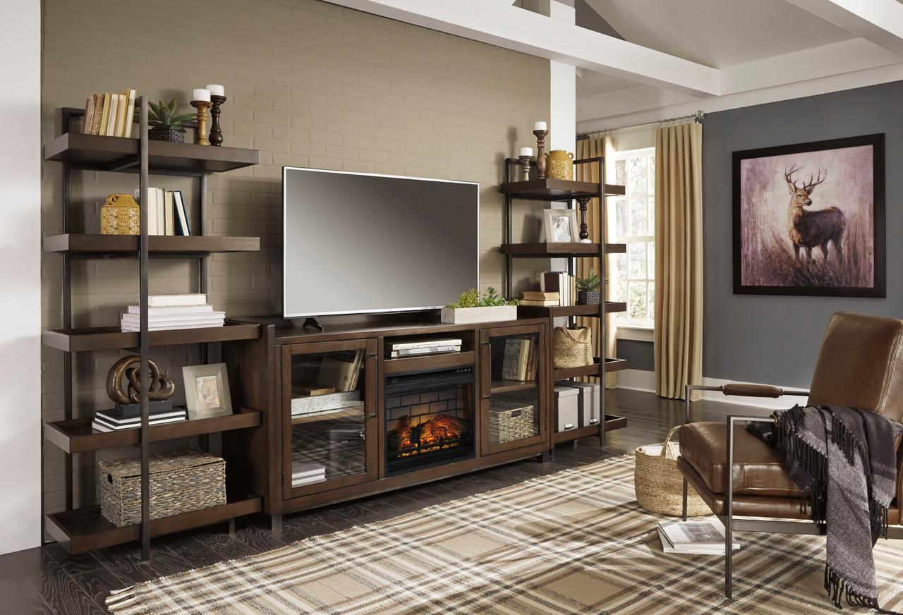 The Starmore Brown / Gunmetal 4 Pc. Entertainment Center 70