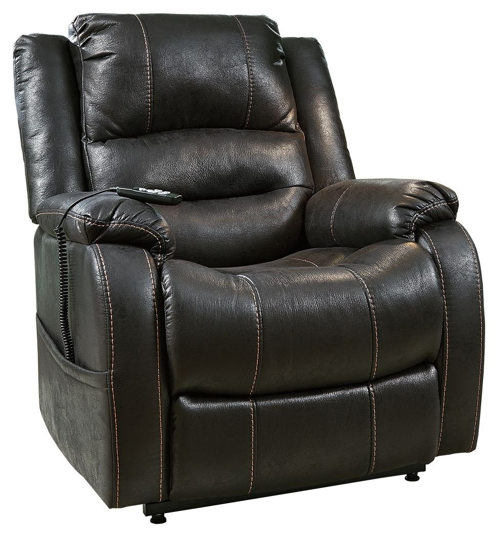 The Yandel Black Power Lift Recliner available at Wier Furniture