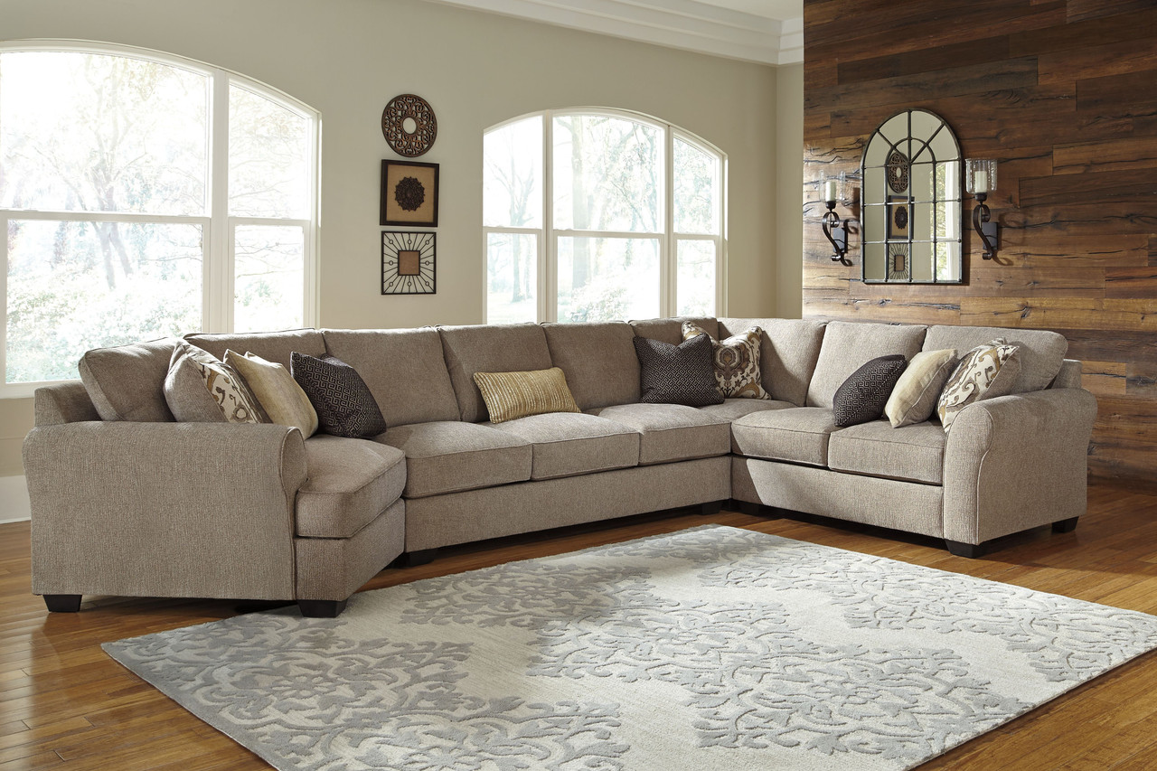 The Pantomine Driftwood Right Arm Facing Loveeat 4 Pc Sectional