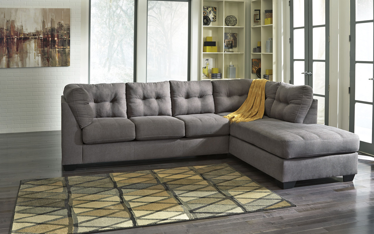 The Maier Charcoal Left Arm Facing Sofa 2 Pc Sectional available