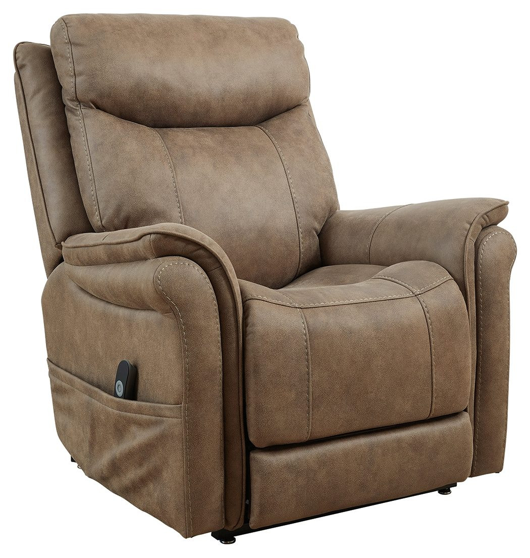 The Lorreze Driftwood Power Lift Recliner available at Wier