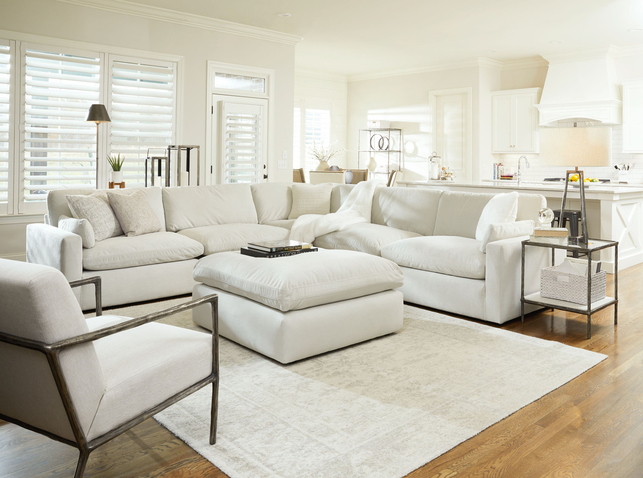 The Sophie Ivory 6 Pc. Left Arm Facing Chair 5 Pc Sectional