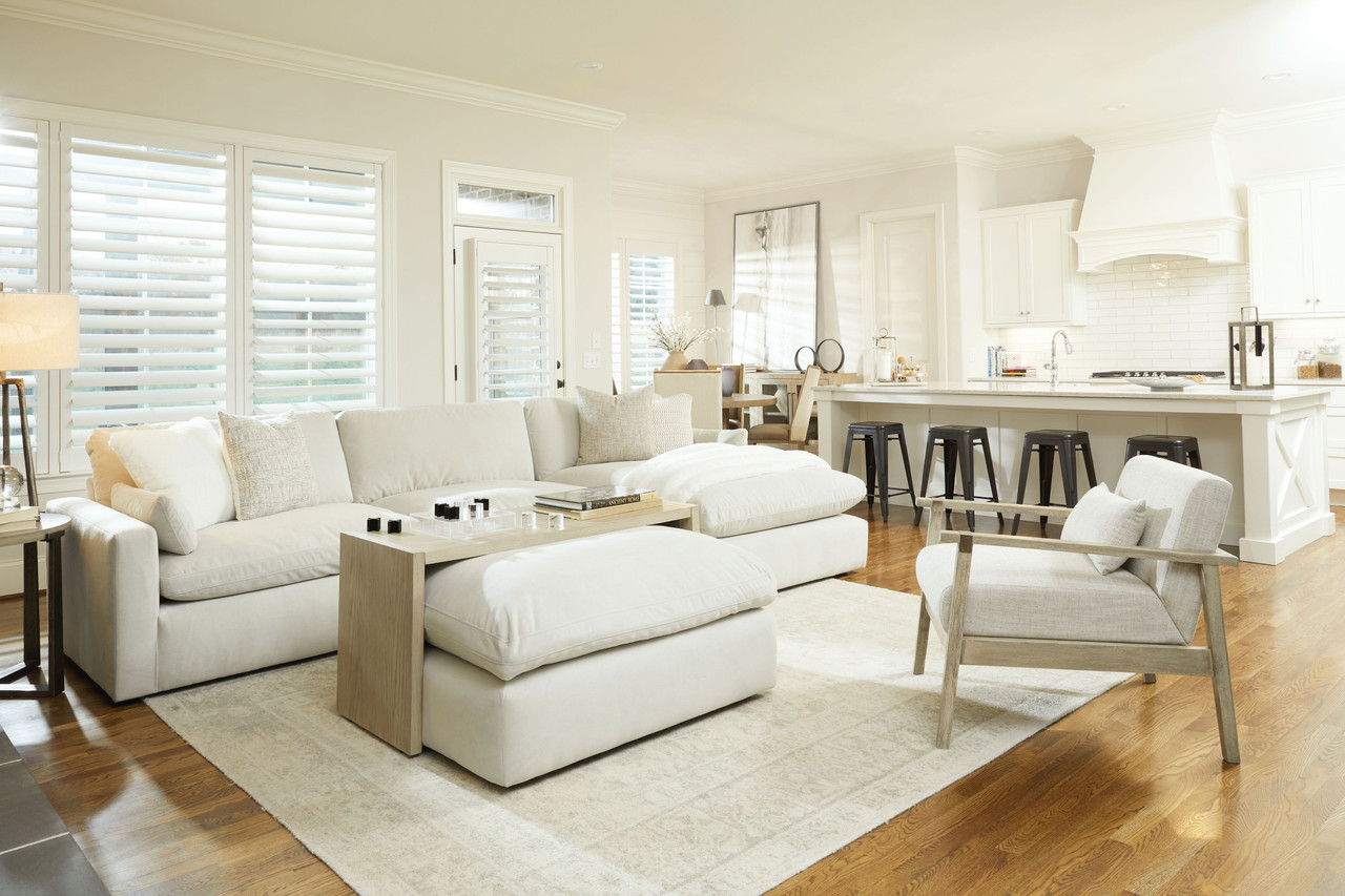 The Sophie Ivory 4 Pc. Right Arm Facing Chaise 3 Pc Sectional