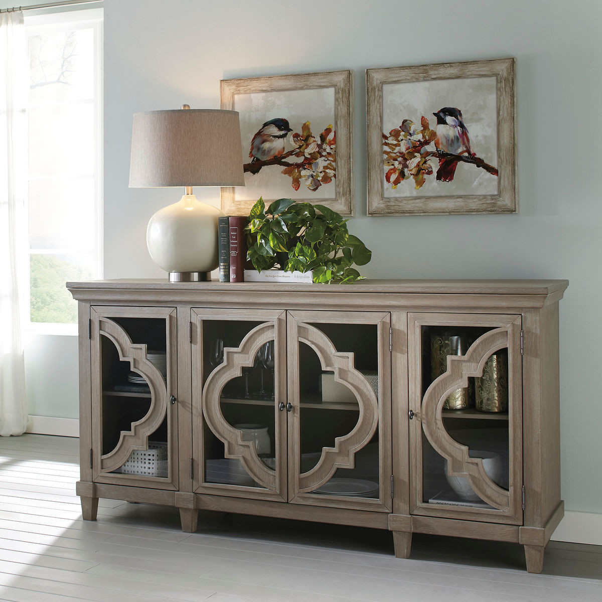 The Fossil Gray Accent Cabinet available at Wier Furniture serving