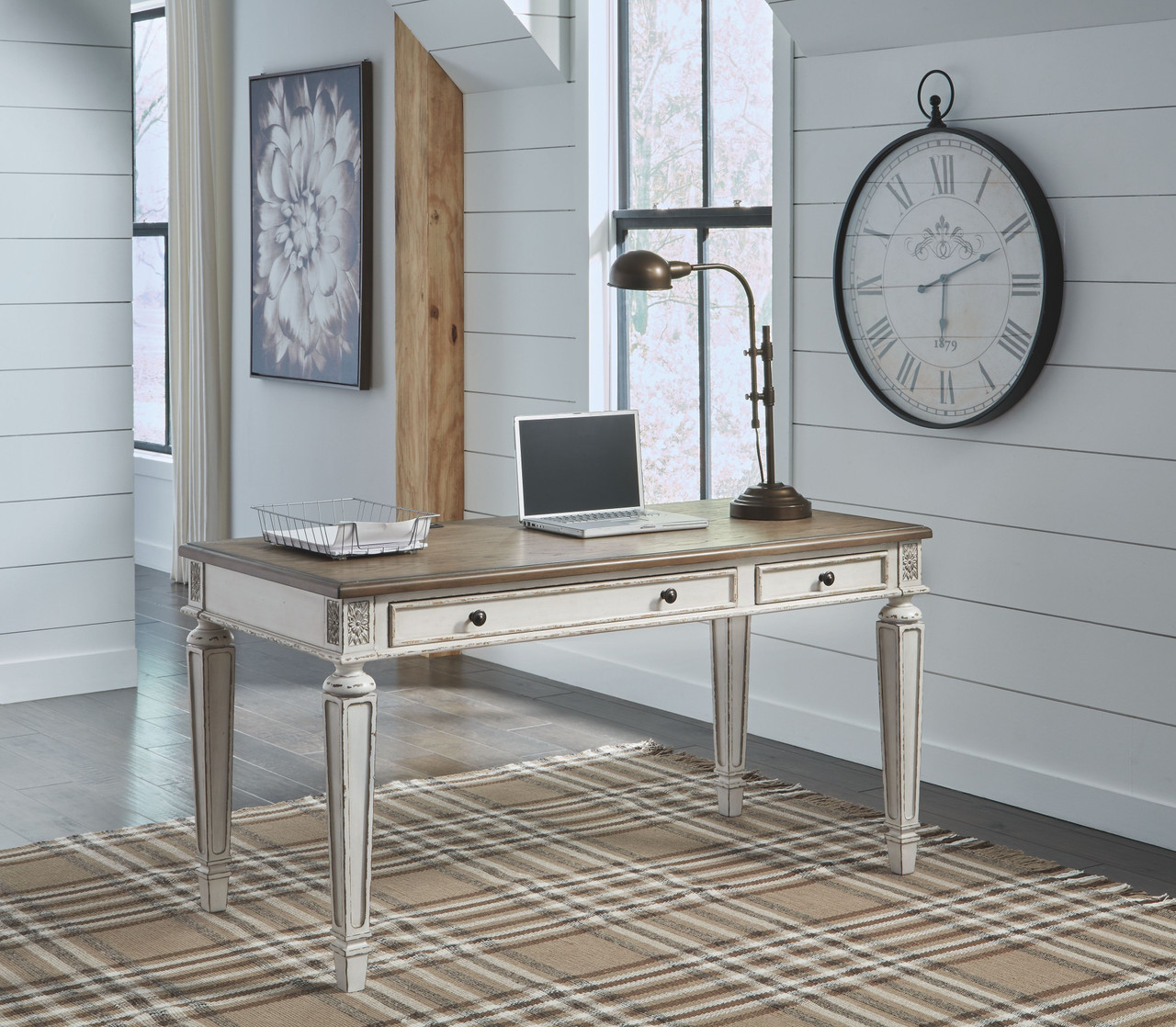 Signature Design by Ashley Thadamere Home Office Desk & Reviews