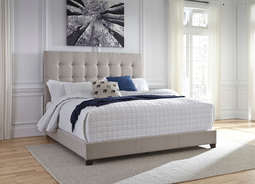 Dolante Beige King Upholstered Bed Dolante Beige King Upholstered Bed