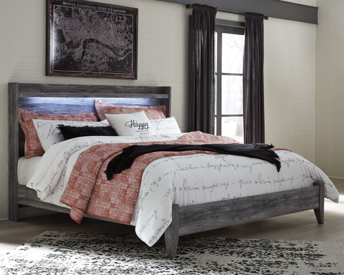 Baystorm Gray King Panel Bed