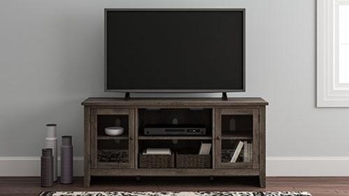Arlenbry Gray LG TV Stand W/Fireplace Option