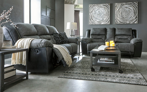 Earhart Slate 2 Pc. Reclining Sofa, Loveseat