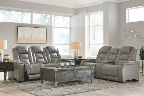 The Man-den Gray 2 Pc. Power Sofa, Loveseat