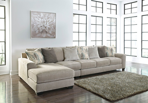 Ardsley Pewter Left Arm Facing Chaise 3 Pc Sectional