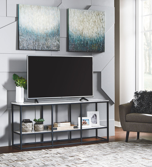 Donnesta Gray / Black Extra Large TV Stand
