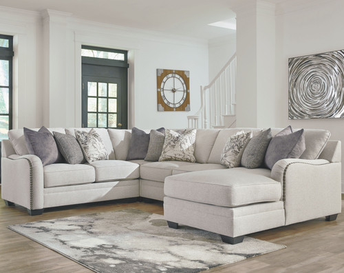 Dellara Chalk Left Arm Facing Loveseat 4 Pc Sectional