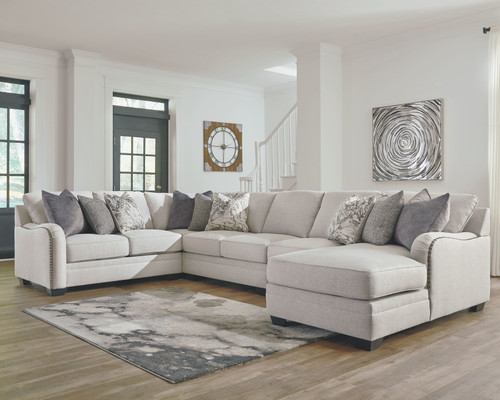 Dellara Chalk Left Arm Facing Loveseat 5 Pc Sectional
