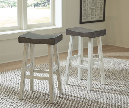 Glosco White Tall Stool (Set of 2)
