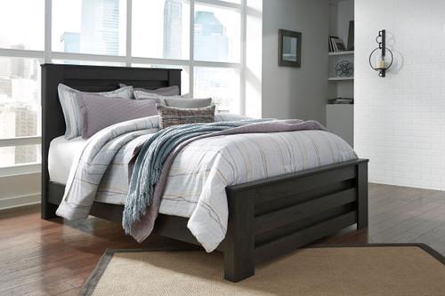 Brinxton Charcoal Queen Panel Bed