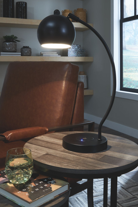 Marinel Black Metal Desk Lamp