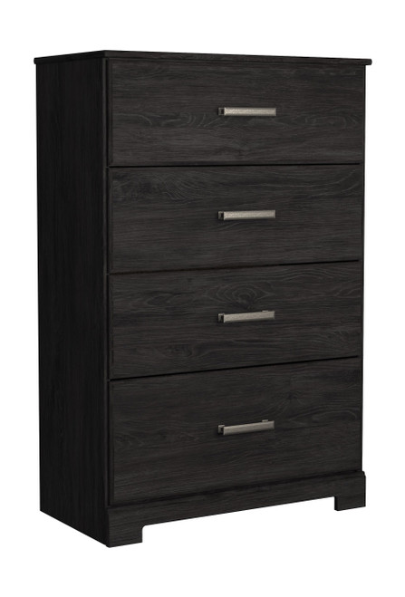 Belachime Black Four Drawer Chest