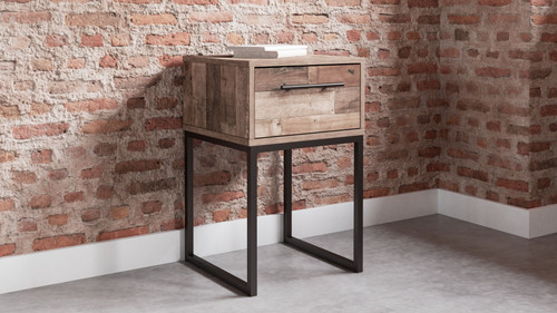 Neilsville Multi Gray One Drawer Night Stand